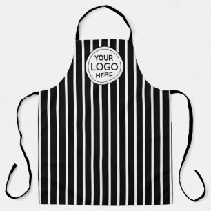 Tablier Logo d'entreprise bandes blanches verticales