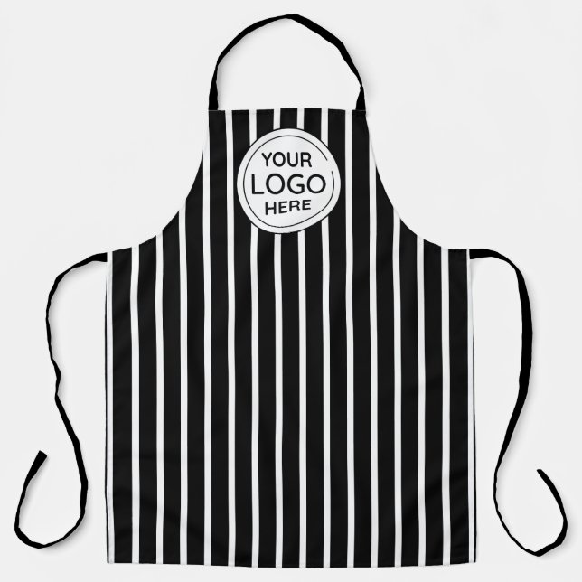 Tablier Logo d'entreprise bandes blanches verticales  (Recto)