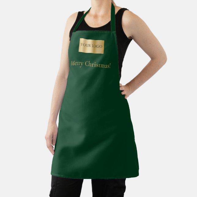 Tablier Logo d'entreprise de Noël employé vert (Insitu)