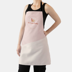 Tablier Logo En Terracotta Rose Simple Boulangerie Moderne