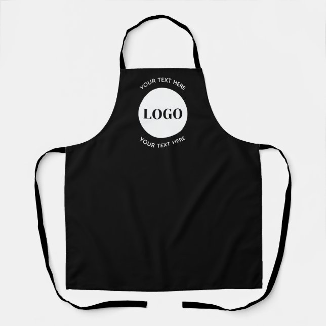 Tablier Logo Minimaliste Avec Texte Commercial (Recto)