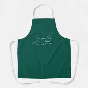 Tablier Logo minimaliste vert jade moderne pour entreprise