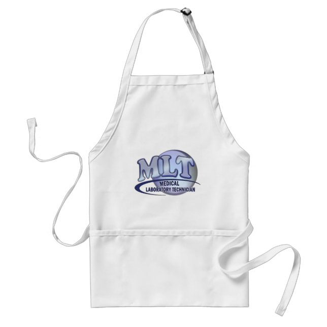 Tablier LOGO MLT FunBlue - TECHNICIEN DE LABORATOIRE MÉDIC (Devant)
