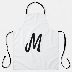 Tablier logo monogramme minimaliste simple personnalisé cu