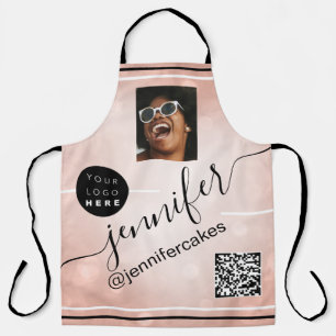 Tablier Logo photo personnalisée QR Menu CODE Restaurant R