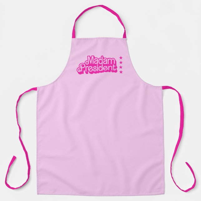 Tablier Logo rose "Madame la Présidente" (Recto)