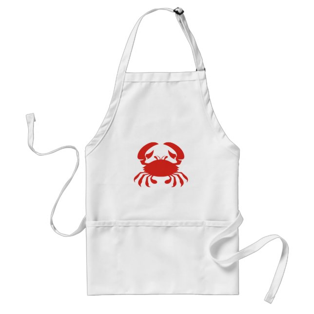 Tablier Logo rouge de crabe (Devant)