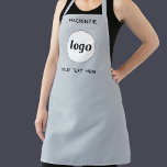Tablier Logo Simple Avec Marque Entreprise Texte<br><div class="desc">Ajoutez votre propre logo et le choix du texte à cette conception. Supprimez le texte supérieur ou inférieur si vous préférez. Minimaliste et professionnel. Idéal pour l'image de marque des employés ou comme produit promotionnel pour vos clients et clients.</div>
