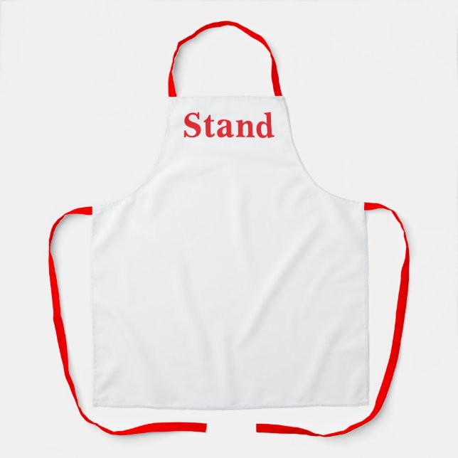 Tablier Logo Stand Blanc Cuisine Craft Chef  (Recto)