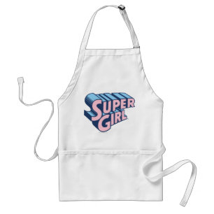 Tablier Logo Supergirl rose et bleu