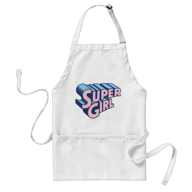 Tablier Logo Supergirl rose et bleu (Devant)