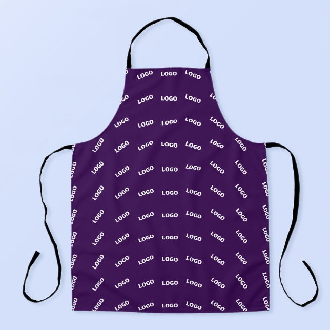 Tablier Logo Unique ou Motif d'Image Téléchargée | Violet (Créateur téléchargé)