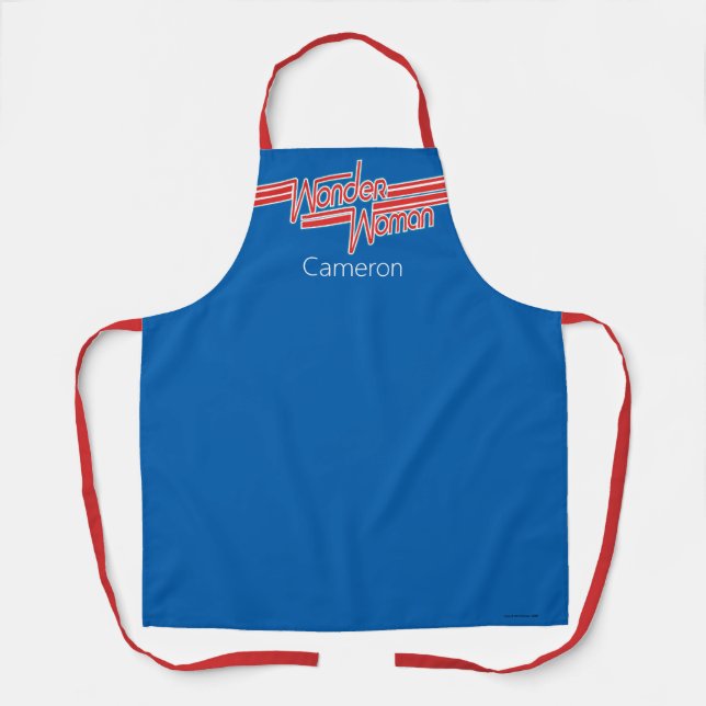Tablier Logo Wonder Woman Red and Blue Stripe (Recto)