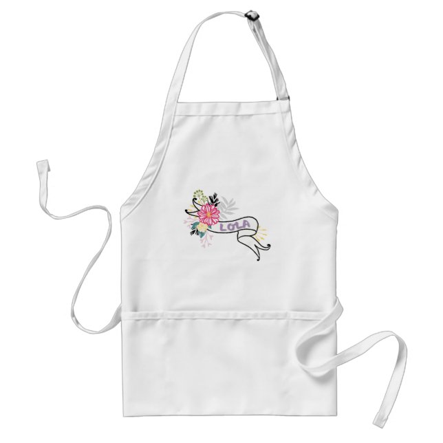 Tablier Lola avec le ruban floral (Devant)