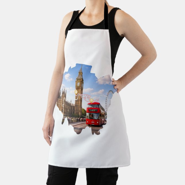 Tablier London 26.2 Marathoner Course Map Apron (Insitu)