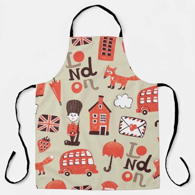 Tablier London Childish : Conception Motif amusante (Recto)