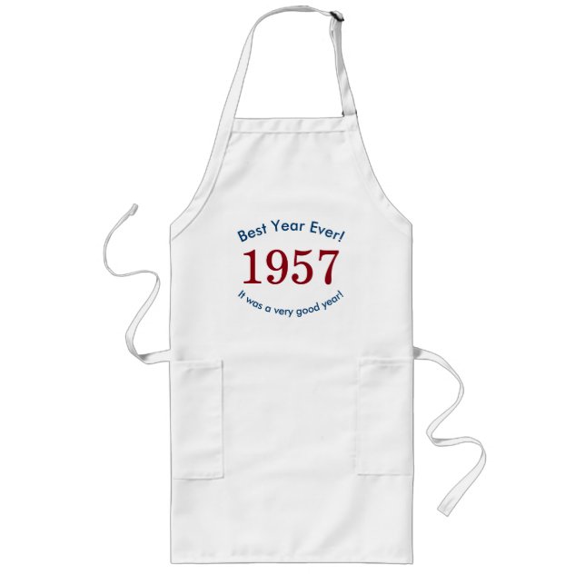 Tablier Long 1957 ♥ Meilleure Année Jamais ! Cadeau de 60e Anni (Devant)