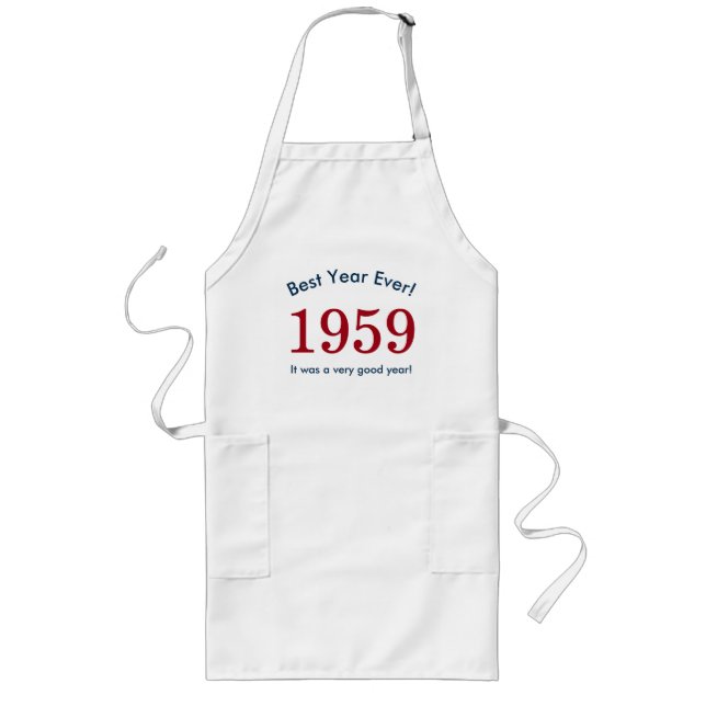 Tablier Long 1959 ♥ Meilleure Année Jamais ! Cadeau de 60e Anni (Devant)