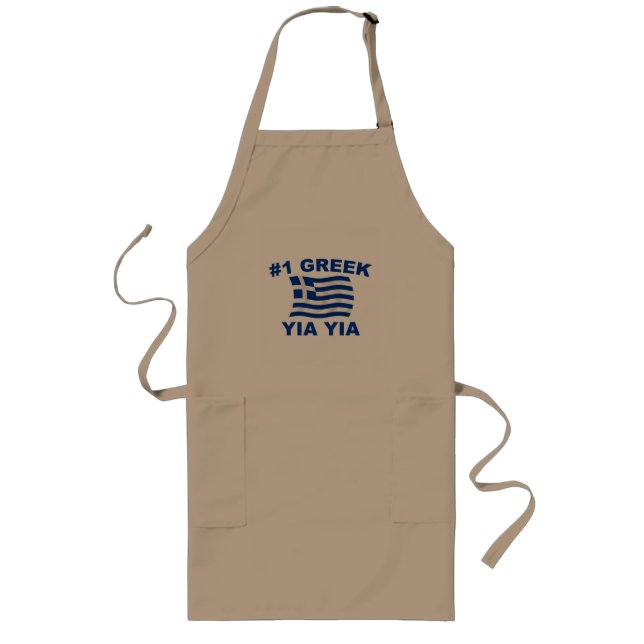 Tablier Long #1 Grec Yia Yia (Devant)
