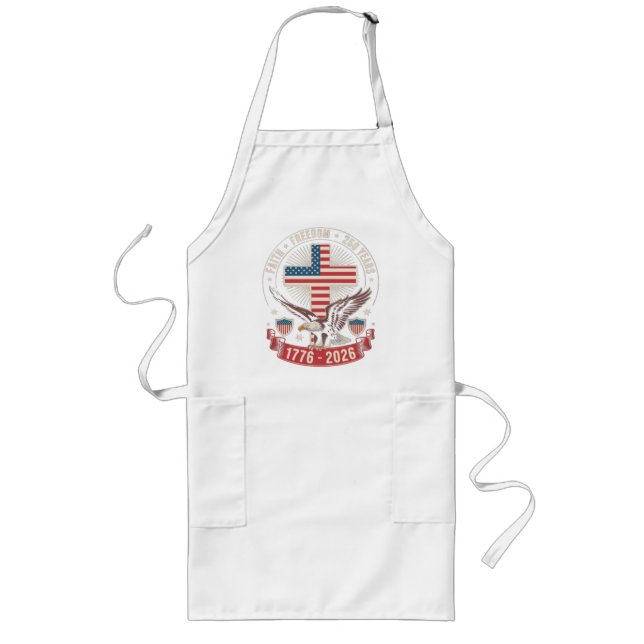 Tablier Long 250e anniversaire USA Foi Liberté 4 juillet (Devant)