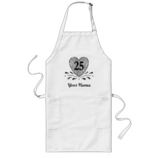 Tablier Long 25e anniversaire - Argent