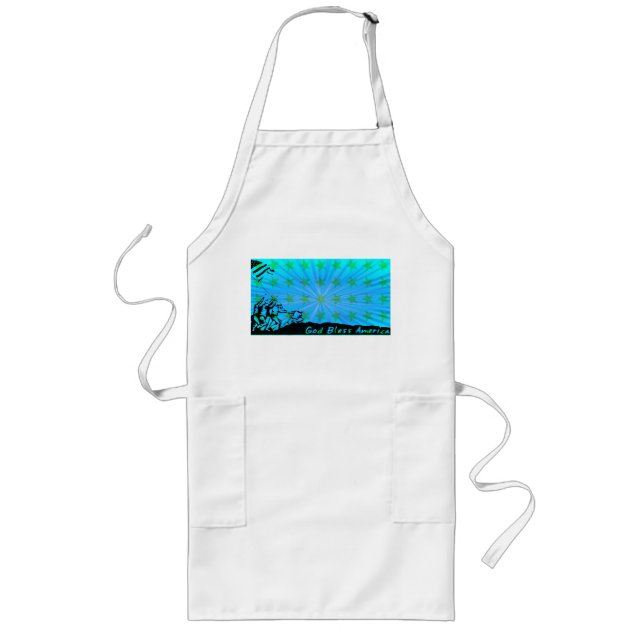 Tablier Long 4 juillet Iwo Jima God Bless America Apron (Devant)