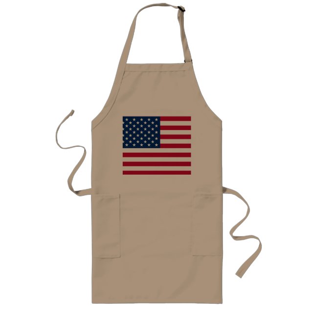 Tablier Long 4 JUILLET PATRIOT Cuisine GRILLOUT Aprons (Devant)
