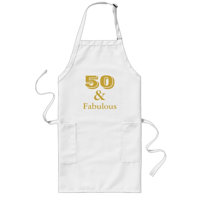 Tablier Long 50 and Fabulous 50th Birthday Party Apron (Devant)