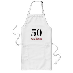 Tablier Long 50 ans et Fabuleux Fête d'anniversaire au vin de c