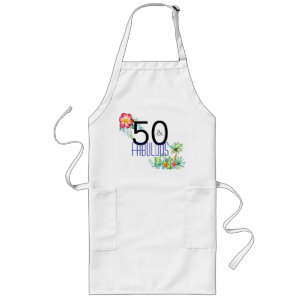 Tablier Long 50 et cinquantième anniversaire tropical fabuleux