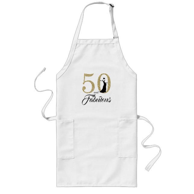 Tablier Long 50 et fabuleux 50e anniversaire Apron cadeau (Devant)