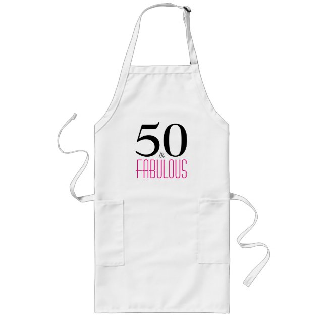 Tablier Long 50 et fabuleux 50e anniversaire Apron cadeau (Devant)