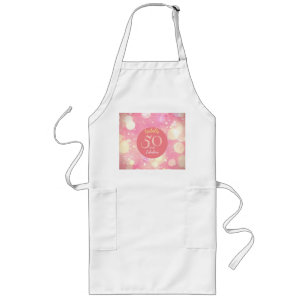 Tablier Long 50 et rose saumoné de scintillement fabuleux et o