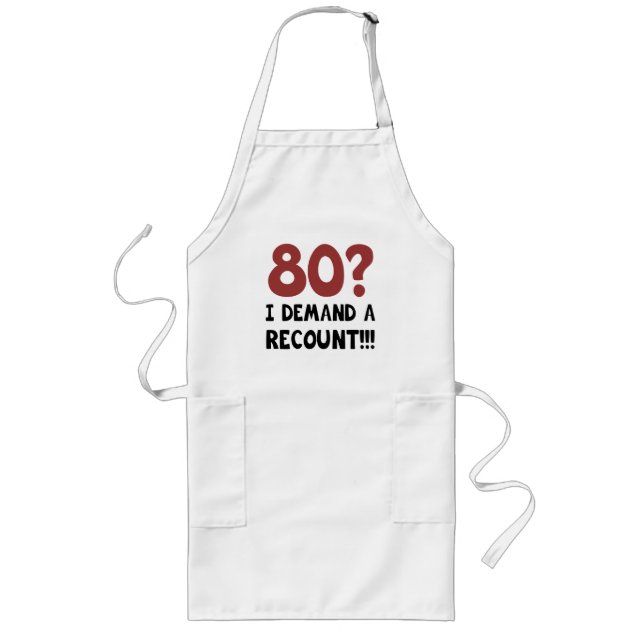 Tablier Long 80e anniversaire Gag cadeau (Devant)