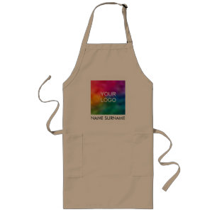 Tablier Long Adulte Apron Ajouter Votre Nom Nom Nom Entreprise 