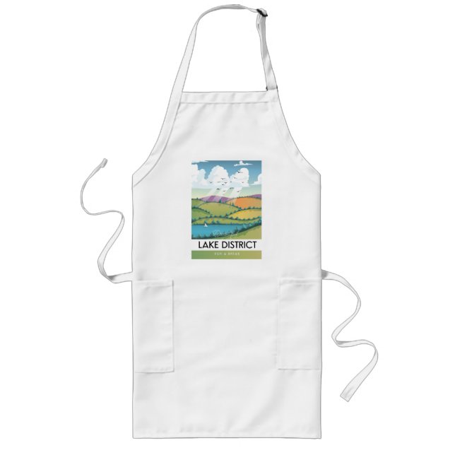 Tablier Long Affiche de voyage dans le Lake District. Impressio (Devant)