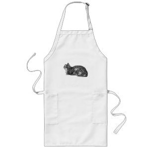 Tablier Long Aide-cuisine, style Tabby