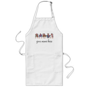 Tablier Long Aire de cuisson de vacances personnalisée