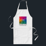 Tablier Long Ajouter Télécharger le texte du logo de l'entrepri<br><div class="desc">Personnalisé Ajouter Télécharger Votre Entreprise Logo Texte Modèle Cuisine Blanche Long tablier.</div>