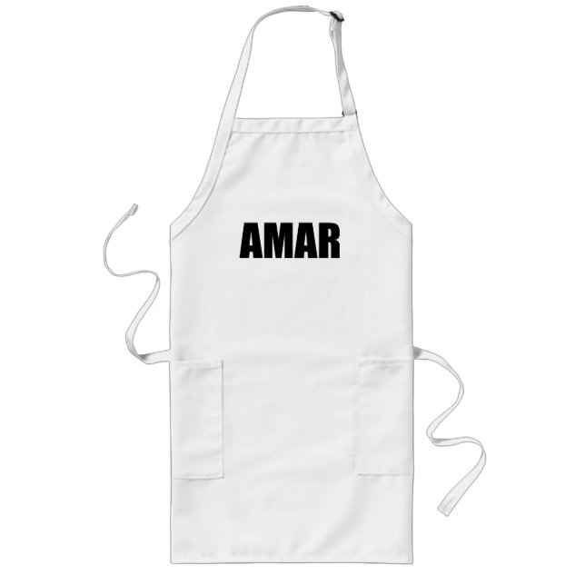 Tablier Long Amar amour en espagnol (Devant)