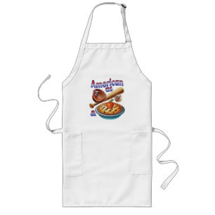 Tablier Long Américain comme le baseball et la tarte aux pommes