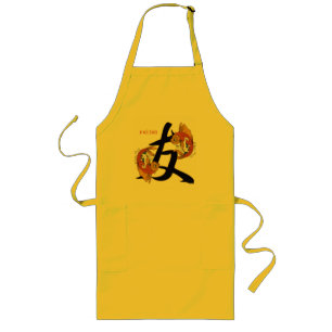 Tablier Long Ami de poissons de Koi de kanji