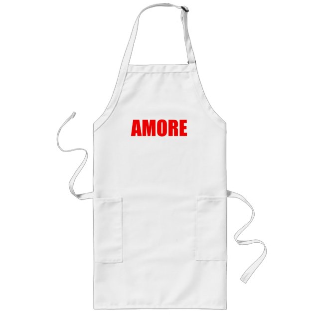 Tablier Long Amore amour en italien (Devant)