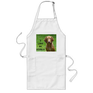 Tablier Long amour de vizsla avec photo