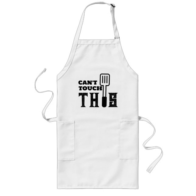 Tablier Long Amusant barbecue chef Apron avec poches ne peut pa (Devant)