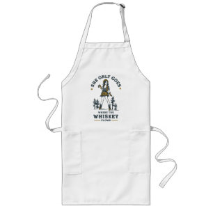 Tablier Long Amusante cowgirl western vintage amatrice de whisk