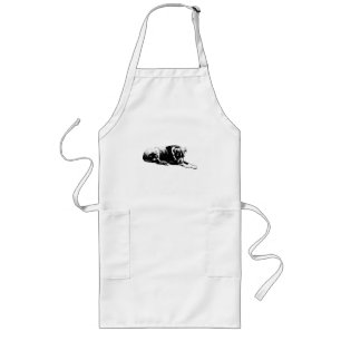 Tablier Long Appartement de chien de cuisine calme