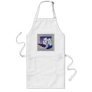 Tablier Long Apron - Bottes de cowboy à glissière électrique