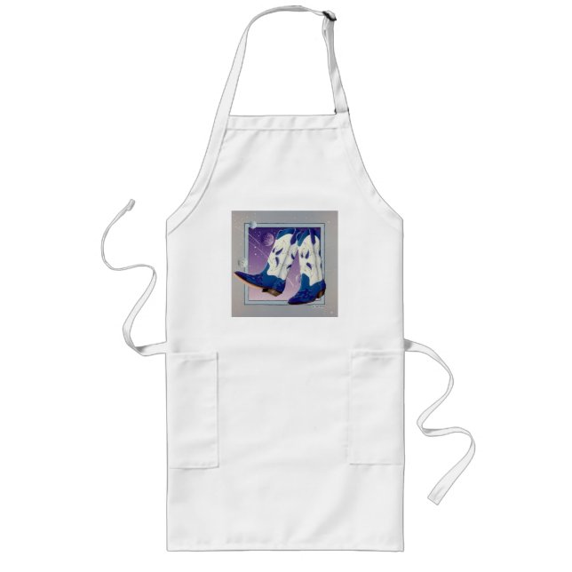 Tablier Long Apron - Bottes de cowboy à glissière électrique (Devant)