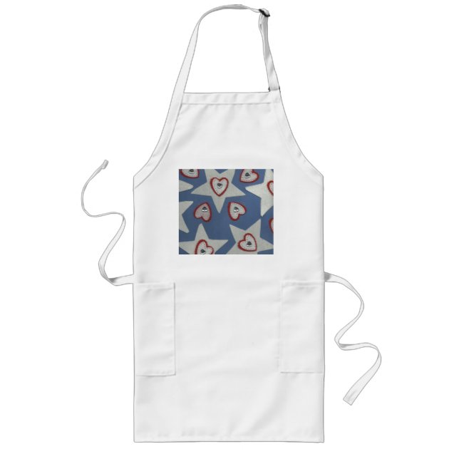 Tablier Long Apron Coeurs et étoiles (Devant)